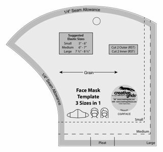 Face Mask Template 3 Sizes in 1 - Creative Grids