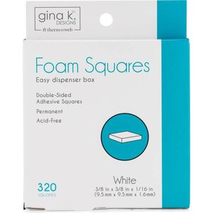 Foam Squares White - Gina K Designs