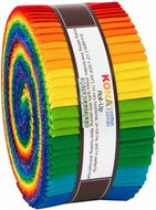 2-1/2in Strips Kona Cotton Bright Rainbow Palette, 40st