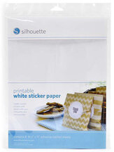 White Sticker Sheets 8pcs SILHOUETTE