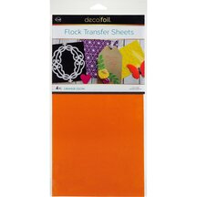 Orange Glow Flock Transfer Sheets  - iCraft Deco Foil 