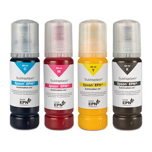 Sublisplash&reg; EPN Sublimatie-inkt 80ml (EcoTank), CMYK set