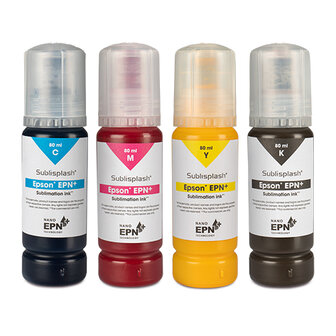 Sublisplash&reg; EPN Sublimation Ink 80 ml (EcoTank), CMYK set