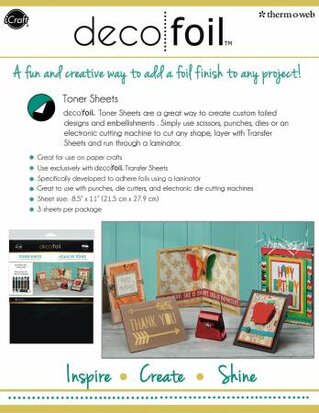 Peel N Stick Toner Sheets - iCraft Deco Foil