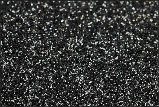 6002 Black NOVA-FLEX PET GLITTER 50cm
