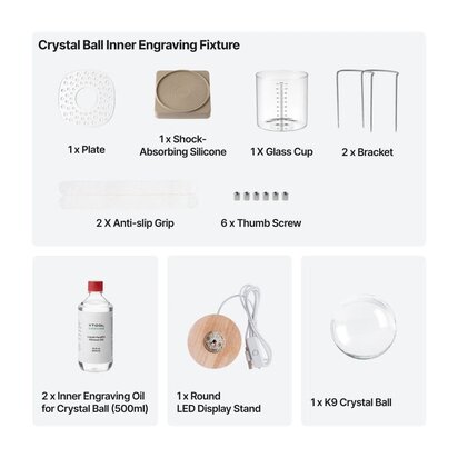 K9 Crystal Ball Inner Engraving Kit - xTool