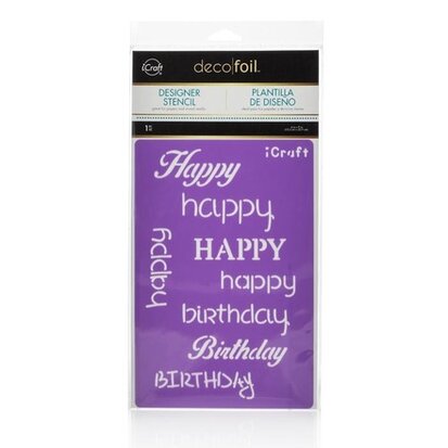 Happy Stencil - iCraft Deco Foil