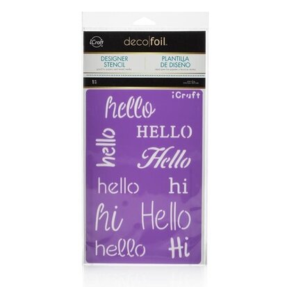 Hello Stencil - iCraft Deco Foil