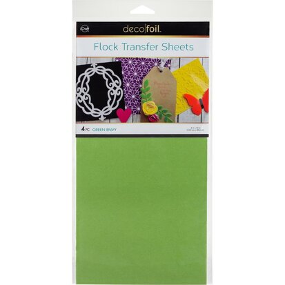 Green Envy Flock Transfer Sheets - iCraft Deco Foil