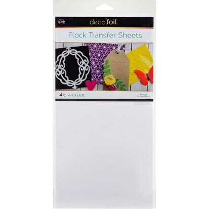 White Latte Flock Transfer Sheets - iCraft Deco Foil