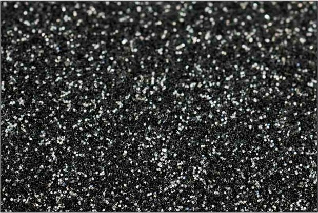 6002 Black NOVA-FLEX PET GLITTER 50cm