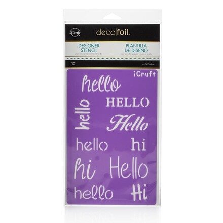 Hello Stencil - iCraft Deco Foil