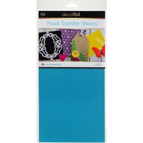 Blue Diamond Flock Transfer Sheets - iCraft Deco Foil