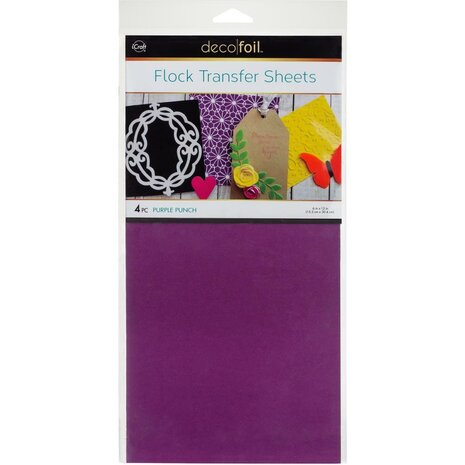 Purple Punch Flock Transfer Sheets - iCraft Deco Foil