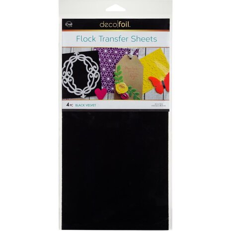 Black Velvet Flock Transfer Sheets - iCraft Deco Foil