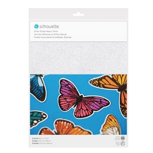Printbaar Glitter Stickerpapier Wit SILHOUETTE