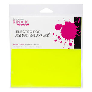 Hello Yellow Transfer Sheets - Rina K. Neon Enamel Hello Yellow Transfer Sheets - Rina K. Neon Enamel