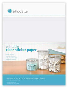 Transparante Sticker vellen 8pcs SILHOUETTE