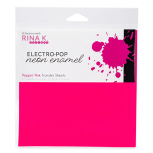 Poppin Pink Transfer Sheets - Rina K. Neon Enamel Poppin Pink Transfer Sheets - Rina K. Neon Enamel