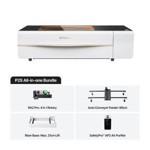 xTool P2S All-in-One SafetyPro Kit - CO2 Laser Cutter 55W ClassIV White xTool P2S All-in-One SafetyPro Kit - CO2 Laser Cutter 55W ClassIV White