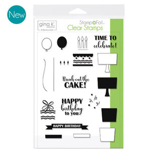 Time To Celebrate - StampnFoil Stamp Set Gina K Designs