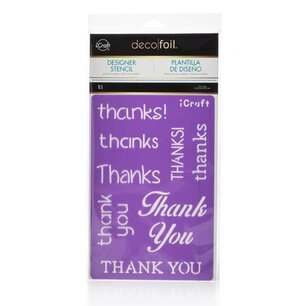 Thanks Stencil - iCraft Deco Foil 