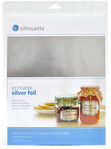Printbaar Zelfklevende Zilver Folie 8pcs SILHOUETTE
