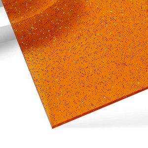 3mm Orange Glitter Tranclucent Acrylaat 30x30cm (3x) - xTool 3mm Orange Glitter Tranclucent Acrylaat 30x30cm (3x) - xTool